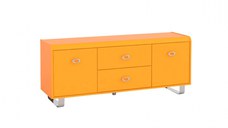 Comoda TV GIPSY GRQT132-U37, 2 usi, 2 sertare, orange, 153x41,5x62 cm