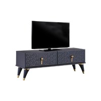 Comoda TV YKT-4035, cu sertare, gri, 120x36x38 cm - 1