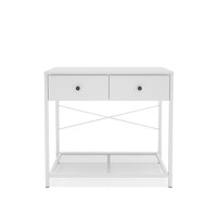 Consola Lenon, 2 sertare + spatiu pentru depozitare, 80x35,7x73 cm - 1