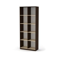 Dulap KSC-2, 10 rafturi, wenge + mesteacan, 83x36x205 cm - 1