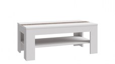 Masuta living AMBRA, alb + stejar Rovere, 110x60x46 cm