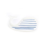 Platou ceramic decorativ, balena, alb, 25,5x11,5x2,5 cm - 1