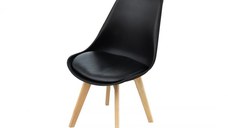 Scaun in stil scandinav, negru, 46x59x80 cm