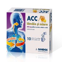 ACC aroma lamaie si miere 600mg pulbere orala x10 plicuri - 1