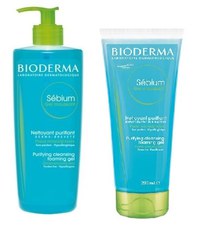 Bioderma Sebium OFERTA gel spumant tub 200ml + Gel spumant cu pompita 200ml - 1