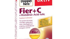 Doppelherz Aktiv Fier + Vitamina C + Histidină + Acid Folic 30 Tablete