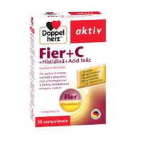 Doppelherz Aktiv Fier + Vitamina C + Histidină + Acid Folic 30 Tablete - 1