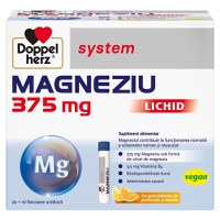 Doppelherz System Magneziu 375 mg Liquid 30 flacoane buvabile - 1