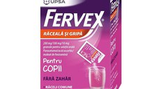 Fervex Raceala si Gripa Fara Zahar pentru Copii 280mg/100 mg/10 mg 8 plicuri Upsa