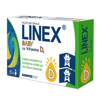 Linex Baby cu Vitamina D picaturi 8ml Sandoz - 1