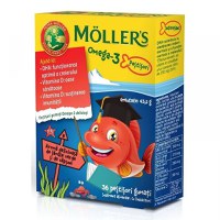 Moller's Omega3 x 36 pestisori aroma lamai verzi si capsuni - 1