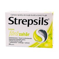 Strepsils Lemon fara zahar 24 comprimate - 1