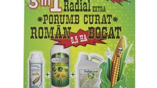 Pachet Radial Porumb curat 0.5 Ha, Solarex, contine erbicid pentru buruieni monocotiledonate si dicotiledonate (Radial Extra+ Compas Super) si ingrasamant foliar (Solar Verde)