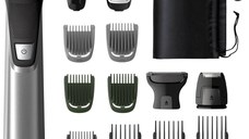 Aparat de tuns barba si parul Philips Multigroom 14 in 1 MG7745/15, Acumulator, 1-16 mm, Negru/Argintiu