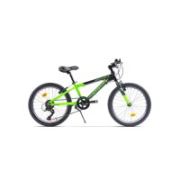 Bicicleta MTB Copii Pegas Mini Drumet, 20 inch, Negru Mat/Verde - 1