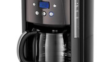 Cafetiera Russell Hobbs Matte 26160-56, 1000W, 1.8 L, Filtru lavabil, Oprire automata, Sistem Anti-picurare, Negru