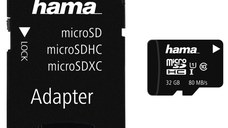 Card de memorie Hama 124139 MicroSDHC, 32GB, Clasa 10 + Adaptor