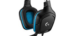 Casti gaming cu microfon Logitech G432, 7.1 Surround, Negru/Albastru