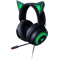 Casti gaming cu microfon Razer Kraken 2019 Kitty Edition, multiplatforma, Negru - 1