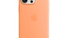 Husa de protectie Apple Silicone Case with MagSafe iPhone 15 Pro Max, Orange Sorbet