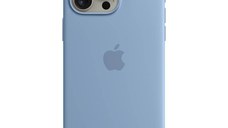 Husa de protectie Apple Silicone Case with MagSafe iPhone 15 Pro Max, Winter Blue