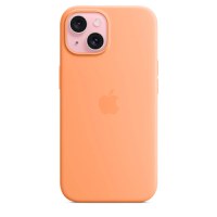 Husa de protectie Apple Silicone Case with MagSafe pentru iPhone 15, Orange Sorbet - 1