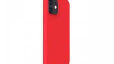 Husa iPhone 12 Mini Lemontti Liquid Silicon Red