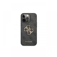 Husa iPhone 13 Pro Max Guess PU 4G Metal Logo Gri - 1