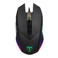 Mouse gaming T-Dagger Lieutenant, Iluminare RGB, Negru - 1