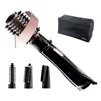 Perie rotativa BaByliss AS200ROE, 1000 W, 2 Setari temperatura si viteza, Geanta depozitare, Ionizare, Perie 50 mm ceramica, 4 Accesorii, Negru - 1