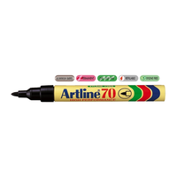 Permanent Marker Artline 70, Corp Metalic, Varf Rotund 1.5mm - Negru - 1