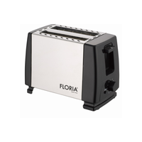 Prajitor de paine Floria ZLN1840, 700 W, 7 nivele de control al temperaturii, Buton de oprire, Negru/Inox - 1