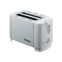 Prajitor de paine Floria ZLN2137, 700 W, 7 nivele de control al temperaturii, Buton de oprire, Alb - 1