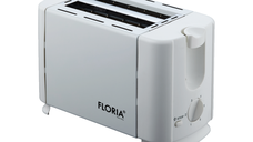 Prajitor de paine Floria ZLN2137, 700 W, 7 nivele de control al temperaturii, Buton de oprire, Alb