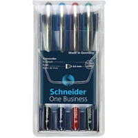 Roller Cu Cerneala Schneider One Business, Ball Point 0.6mm, 4 Culori/set - (n,r,a,v) - 1