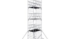 Schela mobila KRAUSE Protec XXL, 1.2 x 2m, aluminiu, inaltime lucru 10.3m, inaltime podest 8.3m