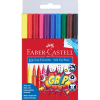 Set 10 Carioci Faber-Castell Grip, Diverse Culori, Varf Rezistent la Presiune, Carioci Colorate - 1