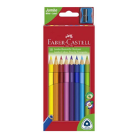 Set 10 Creioane Colorate Faber-Castell Jumbo, Triunghiulare - 1