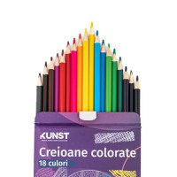 Set Creioane colorate KUNST, multicolor, 18 buc - 1