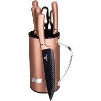 Set de cutite cu stativ, 7 piese, Rose Gold Berlinger Haus BH 2583 - 1