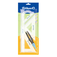 Set Geometrie 5 Piese (compas, Rigla, Raportor, 2 Echere) Pelikan - 1