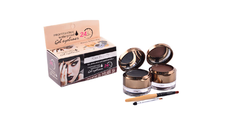 Set tus eyeliner gel + fard sprancene Kiss Beauty eyebrow&eyeliner gel