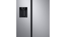 Side by side Samsung RS68A854CSL/EF, 634 l, Full No Frost, Twin Cooling Plus, Compresor Digital Inverter, Dozator apa si gheata fara racordare, Clasa C, H 178 cm, Inox