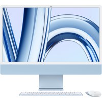 Sistem Desktop PC All-In-One Apple iMac 24" (2023), 4.5 K,&nbsp;Apple M3 8‑core CPU, 8GB RAM, SSD 512GB, Apple M3 10-core GPU, macOS Sonoma, INT KB, Blue - 1