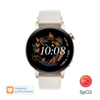 Smartwatch Huawei Watch GT 3 Milo-B19T Elegant Light Gold/ White Leather Strap - 1