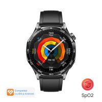 Smartwatch Huawei Watch GT5, 46mm, Black with Black Fluoroelastomer Strap - 1