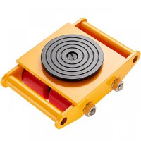 Transportor cu placa rotativa Dolly, capacitate 6 Tone, rotatie 360 grade, Otel, roti poliuretan - 1