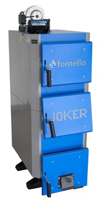 Cazan (centrala) pe combustibil solid, (lemn, carbune), Fornello JOKER 24 kW, cu Ventilator si Automatizare - 1