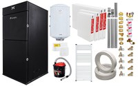 Pachet Centrala peleti Fornello Pellet King 25 kw, complet echipata, pompa circulatie, teava hidronix, vas expansiune, automatizare, kit evacuare 3.5 ml, Boiler Termoelectric Fornello 100 l, Termostat Salus 091FLRFV2, Aspirator, Radiatoare - 1