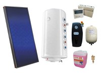 Pachet sistem solar presurizat, panou Sunsystem PК SL FP 2.0, Boiler 2 serpentine 120 litri, controller, vas expansiune, grup pompare, aerisitor 1/2, antigel - 1